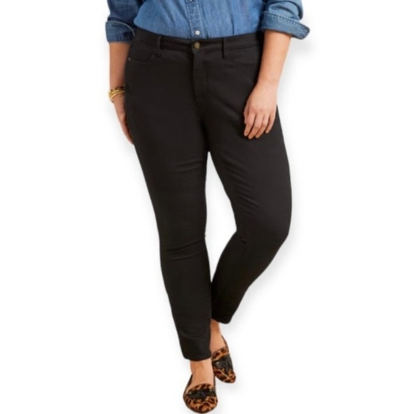 Talbots 16 Long NWT Jeggings Black High Rise Skinny Jeans Ankle Stretch New - Picture 1 of 11